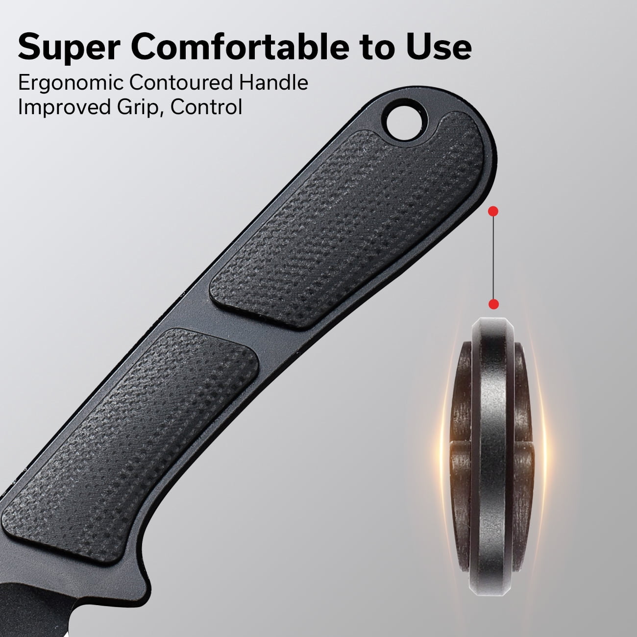 CIVIVI Mini Elementum Fixed Blade Knife with a Kydex Sheath and a Chain C23010-1