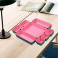 thumbnail image 3 of Felt Storage Box Home Furnishing Green Outside Pink Inside,Washable Drawer Storage Organizer Office Drawer Organizer Bins Containers Divider Set Of 8,1X Felt Storage Box, 3 of 3