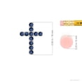 thumbnail image 3 of ANGARA Natural Flat Prong-Set Blue Sapphire Cross Pendant in 14K White Gold for Women (Size-2mm) | September Birthstone, Birthday, Anniversary, Jewelry Gift for Women | Natural Blue Sapphire Necklace, 3 of 8