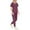 38# Wine, variant on Scrubs for Women Set - V-Neck Scrub Top & Jogger Pant with Pockets, 4 Way Stretch Nurse Uniform Wine M