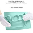 thumbnail image 4 of EIMELID Silicone Crab Plate Children Silicone Plate Separation, Baby Food Box Plate, Household Tableware, Dishwasher and Microwave Safe Silicone Sucker, Green, 4 of 10