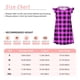 thumbnail image 3 of Balery Purple Black Buffalo Plaid Camisón de princesa para niñas, pijama de algodón con mangas abullonadas, suave y bonito.-Small, 3 of 6