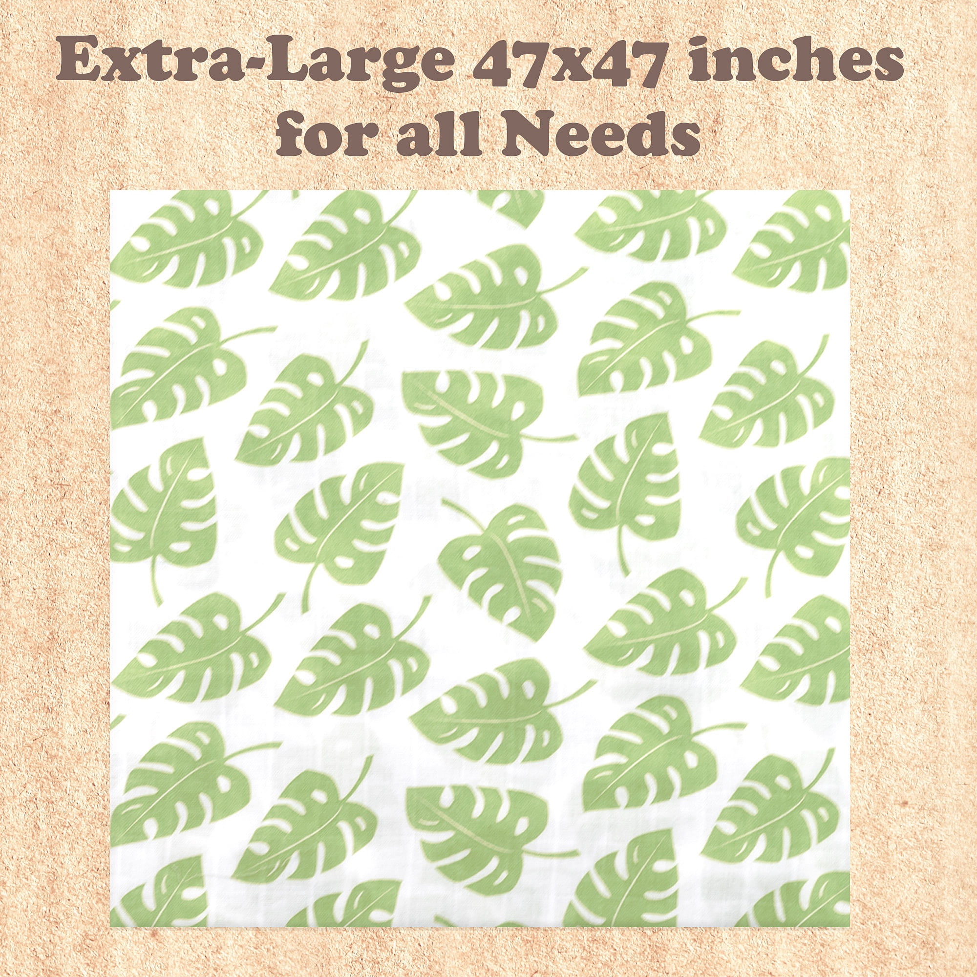 Muslin Swaddle Blankets for Newborn, 3 Pack Receiving Blanket, Muslin Blanket Swaddles Wrap for Boys Girls, Baby Essentials, 47x47 Inches Large Size, 100% Cotton