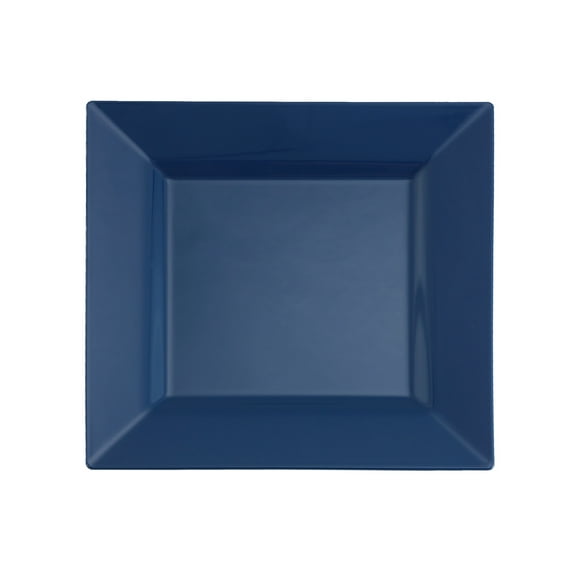 Party Source 9.5" Midnight Dream Blue Square Plastic Dinner Party Plates 120 Case
