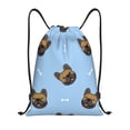 thumbnail image 1 of Fotbe french Bulldog Face Bolsa Mochila con Cordón Estampada, Bolsa de Gimnasio Deportiva, Bolsa Cinch, Bolsa con Cordón para Hombres y Mujeres-Small, 1 of 6