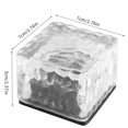 thumbnail image 4 of Luz De Cubo De Hielo Solar Luz De Piso De Cubo De Hielo Impermeable Sin Cableado Luz Subterránea Cuadrada Solar Led Con Un Sensor De Luz De Cuentas Led Para Jardín De Patio Cateissary HA022156-00, 4 of 7