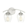 thumbnail image 3 of Trade Winds Hannah 2-Light Bathroom Vanity Light in Brushed Nickel, 3 of 5