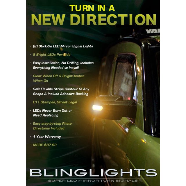 Pour Hummer H2 Miroir Latéral Lampes de Signalisation LED Clignotantes