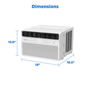 Midea 10,000 BTU DOE Smart Window Air Conditioner with Inverter, Covers up to 450 sq ft, White