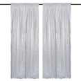 thumbnail image 1 of Cortinas TCBESTO con fondo de lentejuelas plateadas de 121,9 x 243,8 cm, 2 paneles, 1 of 6