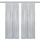 thumbnail image 1 of Cortinas TCBESTO con fondo de lentejuelas plateadas de 121,9 x 243,8 cm, 2 paneles, 1 of 6
