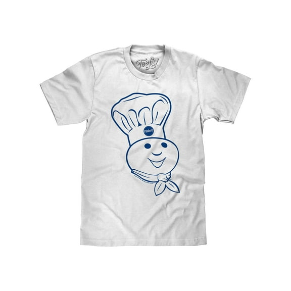 Tee Luv Men's Pillsbury Doughboy Poppin' Fresh Food Mascot Shirt (L)