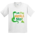 thumbnail image 3 of Inktastic Middle Brother Boy Dinosaur Announcement Youth T-Shirt, 3 of 5