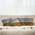 thumbnail image 3 of Ambesonne Landscape Throw Pillow Cover 4 Pack, Mediterranean Valley, 16", Blue Yellow Green, 3 of 6