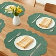 thumbnail image 2 of Unique Bargains Set of 6 Leather Waterproof Placemats for Kitchen Dining Table Green, 2 of 6