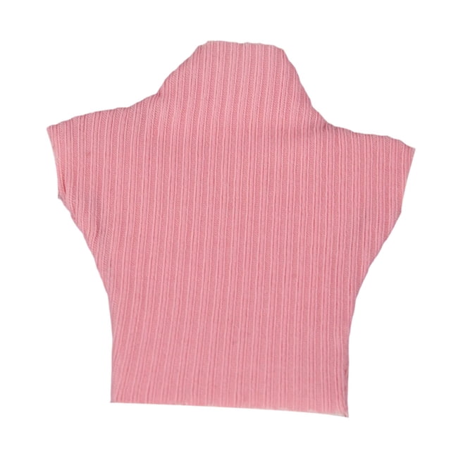Camiseta de manga corta a escala 1:12, estilo retro, realista, mini top de verano, mini camiseta básica Rosa