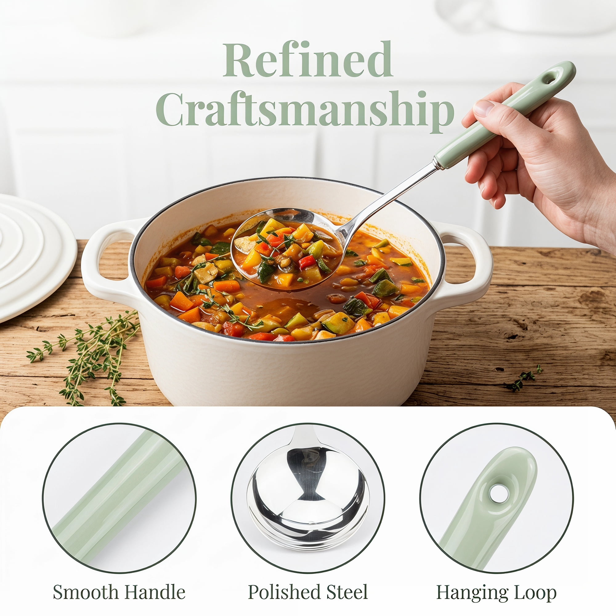 Unique Bargains Color-blocked Kitchen Utensil Set for Home Cooking Green-Silver B 3pcs