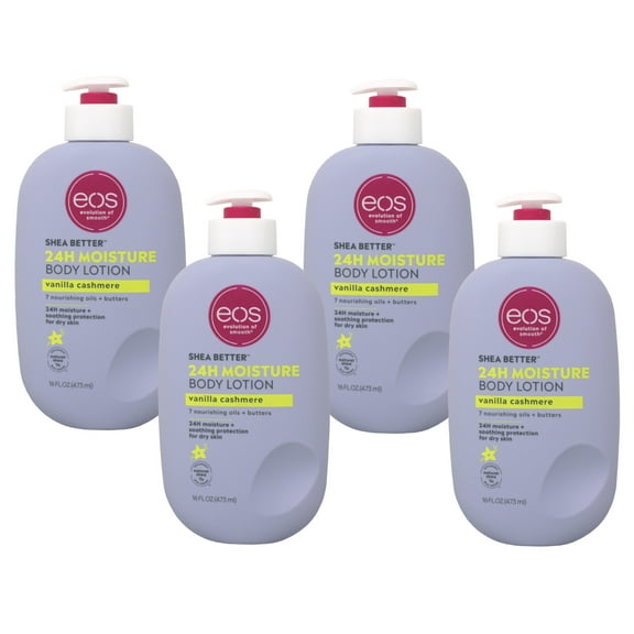 4 Pack of EOS Shea Better Body Lotion, Vanilla Cashmere 16 Ounce