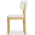 thumbnail image 5 of SAFAVIEH Couture Trystan Scandinavian Boucle Solid Dining Chair, Ivory/Natural (Set of 2), 5 of 14