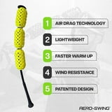 AERO-SWING Baseball & Softball Swing Trainer and 12 Durable Foam Balls ...