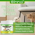 thumbnail image 5 of Oimmal Probiotics for Cats in Powder, 12 Strains & Prebiotics for Digestion Health (120g), Support Cats Immunity & Gut Health - 120 Scoops​(Max) - Salmon Flavor, 5 of 10