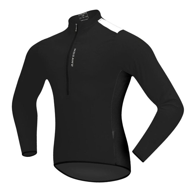 S SERENABLE Haut de Compression Hommes Femmes Maillot de Cyclisme Demi-Manches Extérieur Noir TTTG