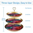 thumbnail image 3 of Coral Plastic Discs Hanging Organizer for Dessert Table with Iron Pillars - 32cm Height, 21cm/24cm/27cm Plates, 3 of 6
