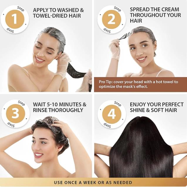 2Pack-Karseell Collagen Hair Treatment Deep Repair Conditioning Argan Oil 500ml + Moroccan Argan Oil 50ml for Dry Damaged Hair All Hair Types