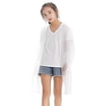 thumbnail image 1 of Trayknick Imperméable Transparent pour Enfants Garçons Filles en EVA avec Capuche, Blanc, 1 of 13