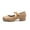 a-Khaki64, variant on VNKIDY Kids Dance Shoes Girls Elegant Solid Color Tan Leather Tap Dance Shoes With Ribbon Bow Durable Tap Plates For Tap Dance PerFormances Practice Stylish Footwear