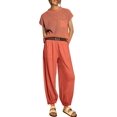 thumbnail image 1 of ORUYROP Ensemble 2 Pcs pour Femmes Ensemble de Détente Tendance Pull Tricoté Manches Courtes Mode, 1 of 6