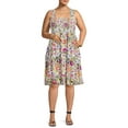 thumbnail image 4 of Terra & Sky Women's Plus Size Smocked Sun Dress, 4 of 5