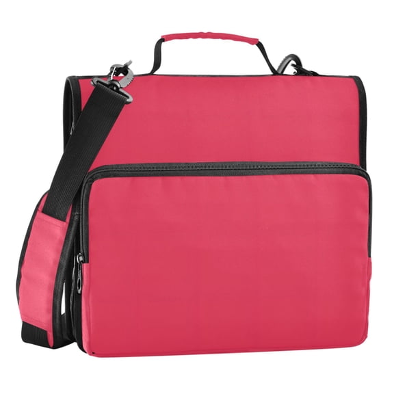 ALAZA Zipper Binder Rose Red 3 Ring Trapper Keeper File Folder Organizer Bag