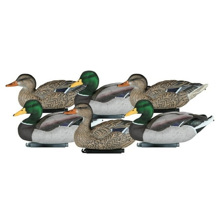 Dakota Decoys X-Treme Packable Mallard Flocked Heads Decoys 6-Pack