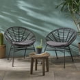 thumbnail image 2 of Susan Outdoor 2 Seater Acacia Wood Chat Set, Gray and Dark Gray, 2 of 7