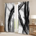 thumbnail image 2 of Erosebridal Modern Stripe Black Out Curtains,White Black Abstract Art Curtains Pack of 2 (42x63 Each) For Men Women, 2 of 7