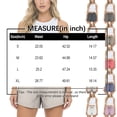 thumbnail image 2 of DORKASM Women's Linen Drawstring Shorts High Waisted 4" Inseam Summer Shorts Purple L, 2 of 7