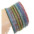 thumbnail image 5 of 2mm Single Row Indian Rhinestone Stretch Bracelet - Fashionable Full Diamond Bangle for Women, 5 of 8