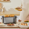 thumbnail image 4 of Anfilank Toaster 4 Slice with Countdown Timer, Extra Wide Slots for Bagels and Waffles, 6 Browning Settings, Removable Crumb Tray, Stainless Steel, 4 of 5