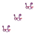 thumbnail image 3 of Qarigey Gafas de Pascua con purpurina, juego de disfraces, marcos de anteojos de plástico para cumpleaños, accesorios de decoración para Type1 NO1, 3 of 6
