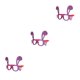 thumbnail image 3 of Qarigey Gafas de Pascua con purpurina, juego de disfraces, marcos de anteojos de plástico para cumpleaños, accesorios de decoración para Type1 NO1, 3 of 6