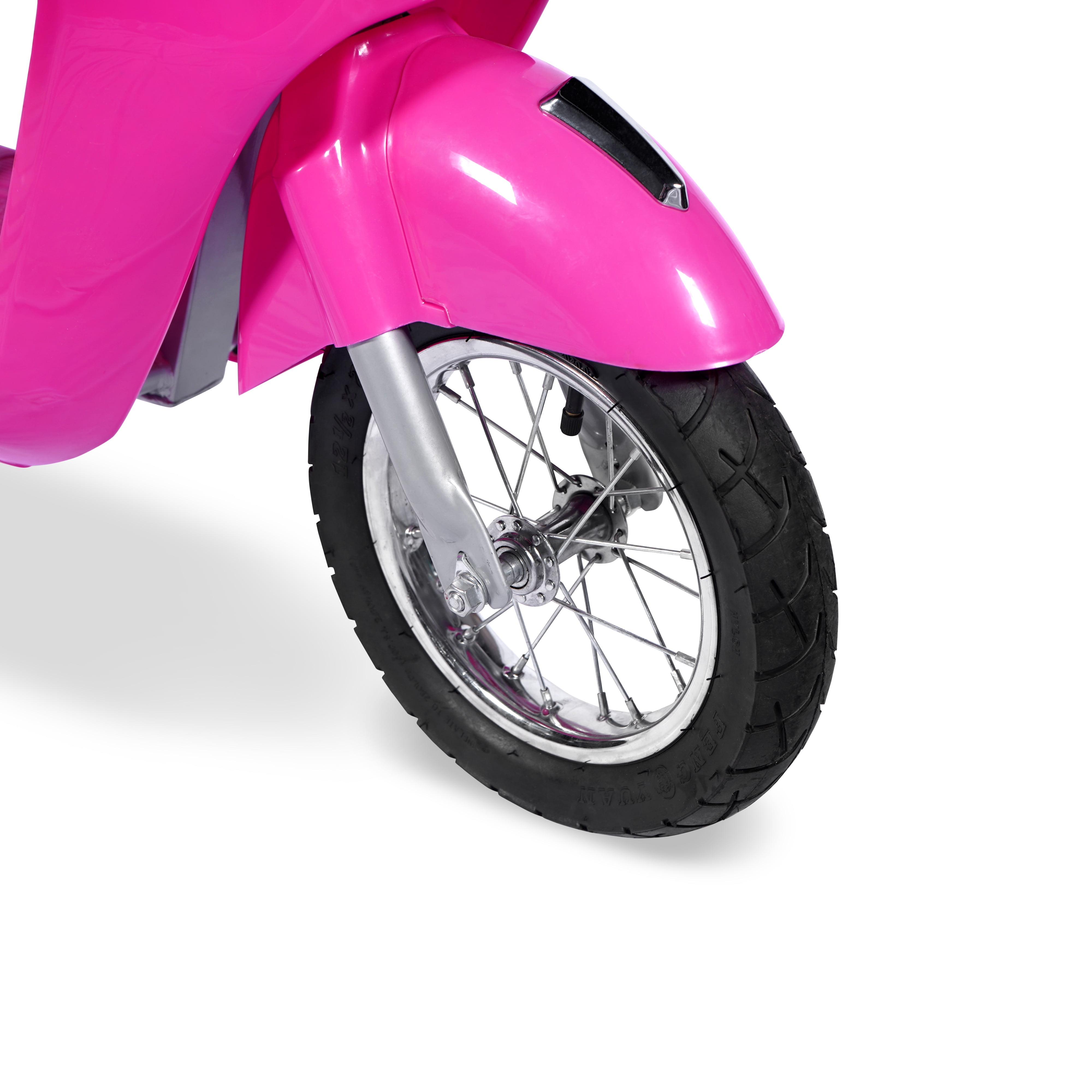 Hyper Toy Company, 24V Retro Electric Scooter, Children Ages 13+, up to 14 MPH, Pink