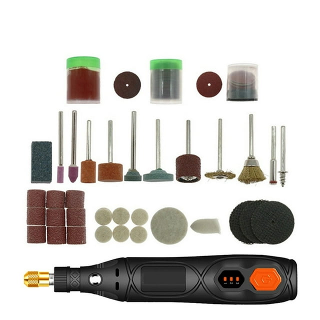 Perceuse Sans Fil Outil Rotatif Menuiserie Gravure DIY pour Graveur Perceuse Sans Fil Mini Perceuse Électrique avec Outils, Compacte et Légère Portable