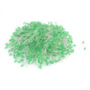 Angle View: Unique Bargains 1000 Pcs 2.0-2.2V 3mm Head Dia 2 Pin Green Light Emitting Diode