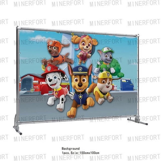 Suministros de decoración para fiesta de cumpleaños de perros Paw Patrol Everest