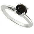 thumbnail image 2 of Perfect 1 Carat Black Diamond Solitaire Engagement Ring in White Gold, 2 of 2