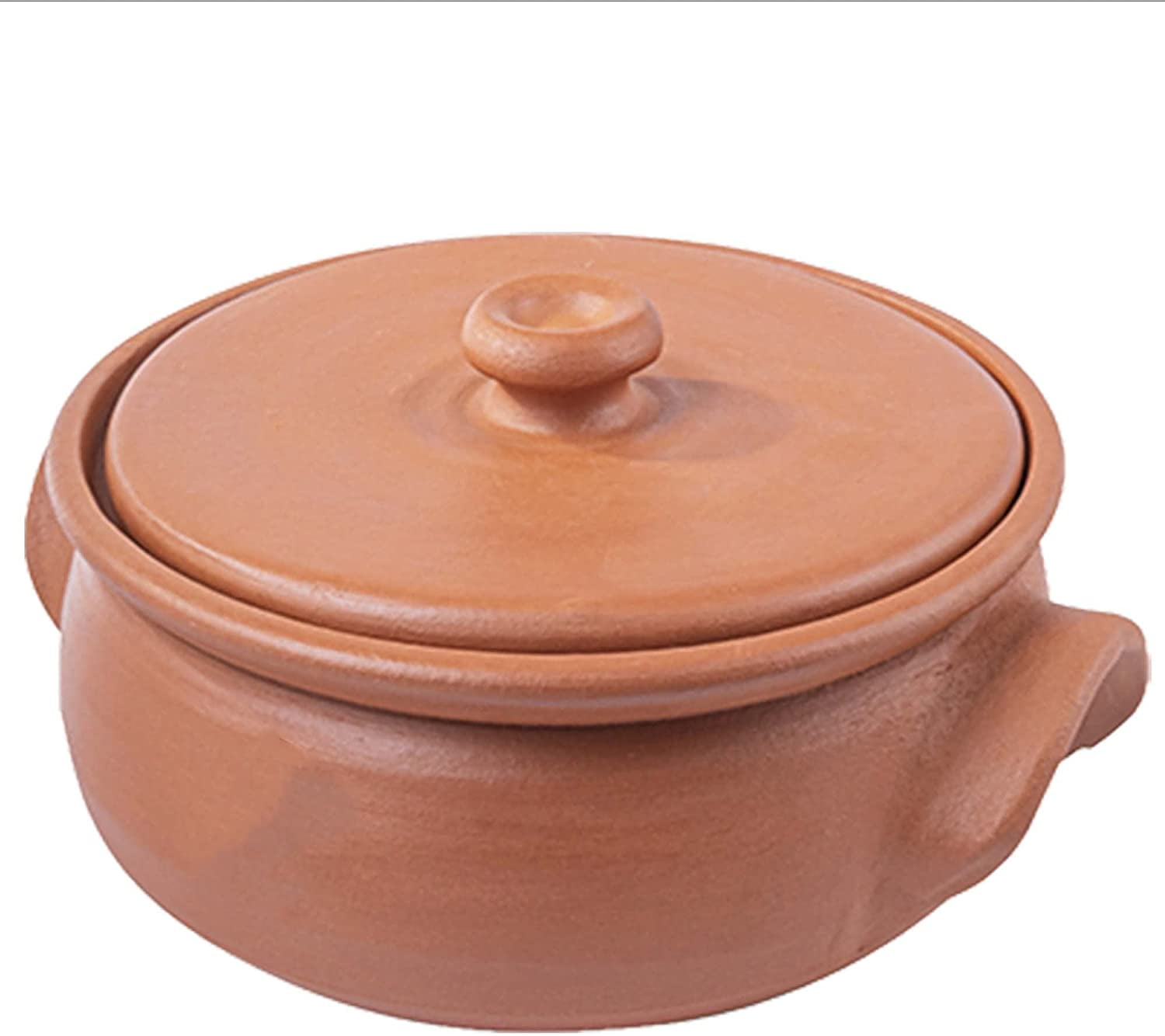 Clay Pot for Cooking and Serving with Lid Earthen Kadhai Mud Handi