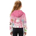 thumbnail image 2 of Xixirimido Pink Axolotl Donuts Pattern Girls' Hoodies Sweatshirts with Pocket Half Zipper Pullover Crop Tops for Teen Girls Long Sleeve Sweater Size 11-12 Years, 2 of 7