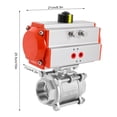 thumbnail image 2 of 8.46*4.33*10.24in 15Nm Manual Pneumatic Air Actuated Stainless Ball Valve Single Acting Spring Return, 2 of 18