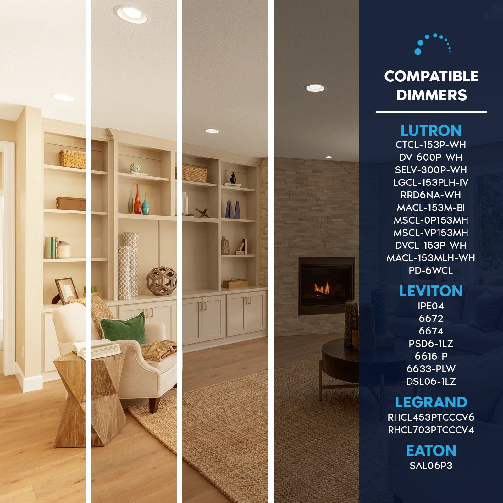 Luxrite BR40 LED Light Bulbs, 13W=85W, 3000K Soft White, Dimmable, 1100 Lumens, E26 6 Pack